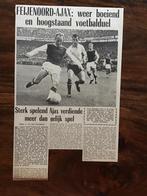 Voetbal krantenartikel Feyenoord Ajax september 1963, Ophalen of Verzenden, Gebruikt, Ajax
