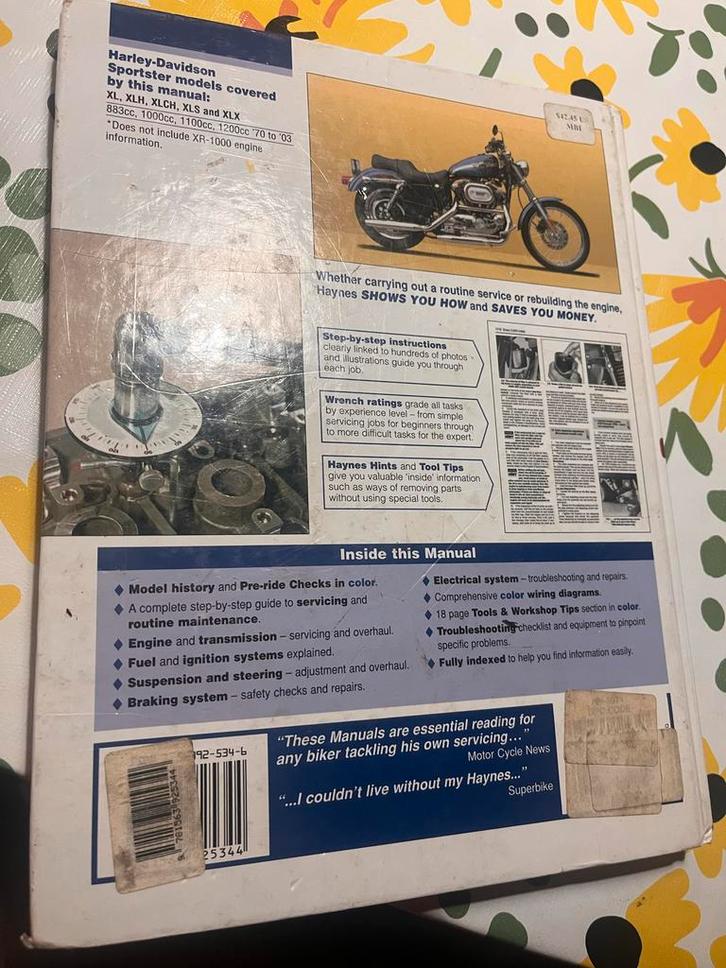 Haynes Manual Harley-Davidson Sportster 1970-2003, Motoren, Handleidingen en Instructieboekjes, Harley-Davidson of Buell, Ophalen of Verzenden