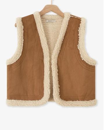 Sissy Boy reversible faux suede lammy gilet maat L/XL beschikbaar voor biedingen