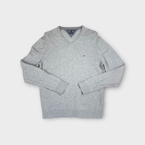 Tommy Hilfiger heren trui (8% cashmere) Maat L., Kleding | Heren, Truien en Vesten, Gedragen, Maat 52/54 (L), Grijs, Ophalen of Verzenden