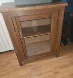 Vintage Eikenhouten Kastje met Glasdeur, Eikenhout, Vintage, Minder dan 100 cm, 25 tot 50 cm
