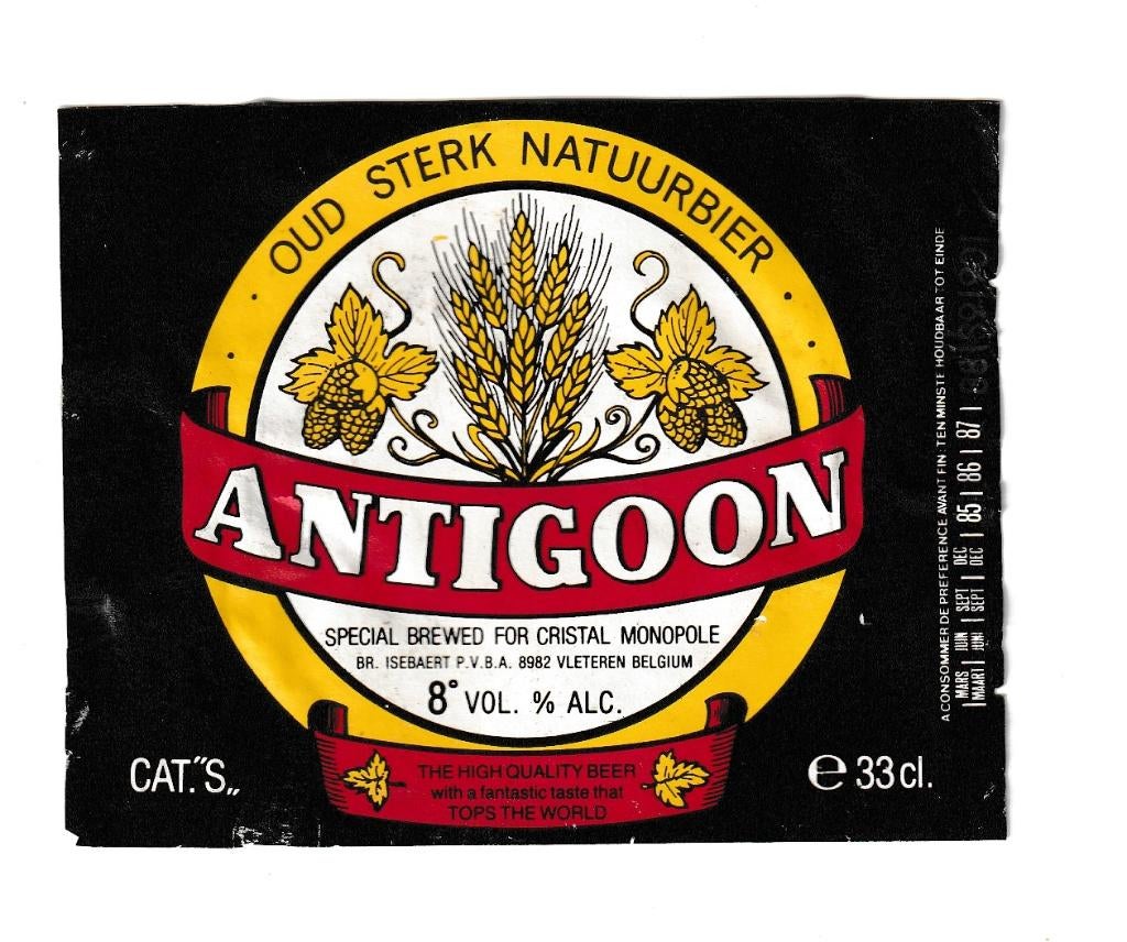 Bieretiket Brouwerij Isebaert, Vleteren -  België, Verzamelen, Biermerken, Ophalen of Verzenden, Zo goed als nieuw, Overige typen