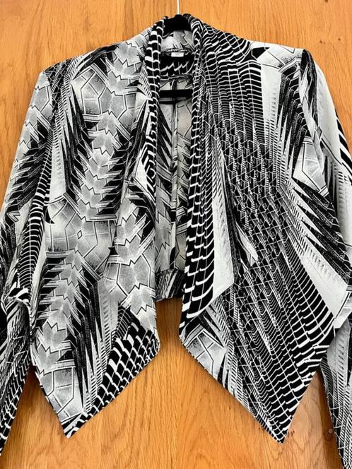 Zwart/witte colbert met sjaalkraag H&M (40), Kleding | Dames, Jasjes, Kostuums en Pakken, Zo goed als nieuw, Jasje, Maat 38/40 (M)