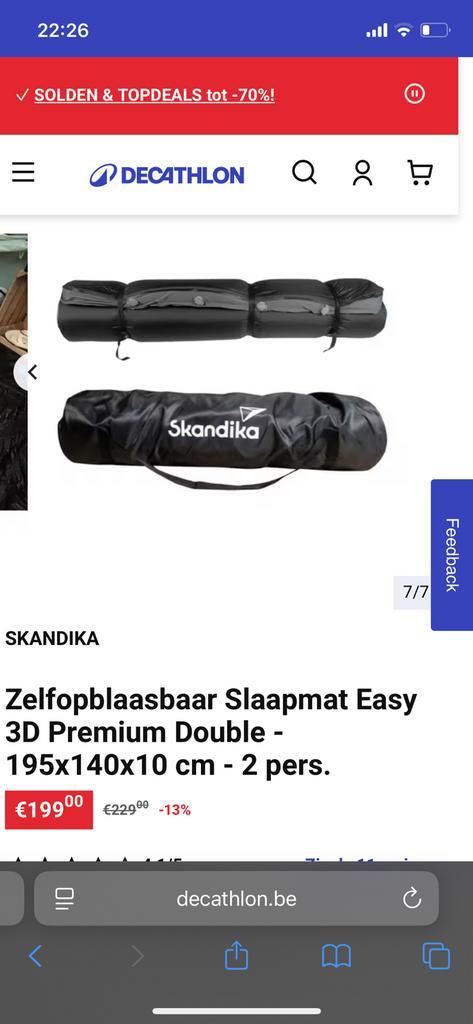 Skandika slaapmatras 2 persoons nieuw, Caravans en Kamperen, Slaapmatten, Nieuw, 2-persoons, Ophalen of Verzenden