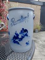 Rumtopf aardewerk pot met blauwe decoratie, Antiek en Kunst, Ophalen of Verzenden