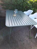 Tuin tafel, olijfgroen, metaal, Tuin en Terras, Ophalen, Gebruikt, Rechthoekig, Metaal