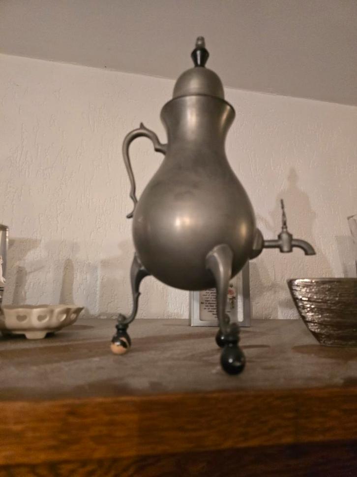 Antieke Tinnen Kraantjeskan / Samowar, Antiek en Kunst, Antiek | Tin, Ophalen of Verzenden