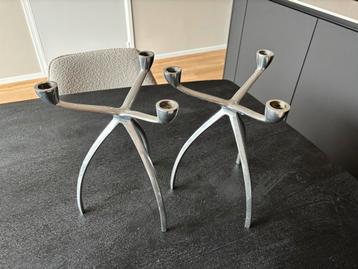 Vintage Spider Tri pod kandelaar aluminium kaarsenhouder beschikbaar voor biedingen