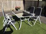 Tuinset, Tuin en Terras, Ophalen, 4 zitplaatsen, Gebruikt, Aluminium