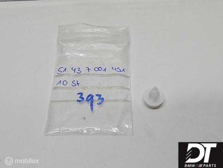 Clip Natur BMW 51437001491, Auto-onderdelen, Overige Auto-onderdelen, Nieuw, Ophalen of Verzenden