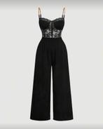 Jumpsuit Nina (44-52), Kleding | Dames, Grote Maten, Ophalen of Verzenden, Nieuw, Zwart, Broek of Spijkerbroek