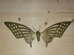 zeer oude grote messing vlinder wand decoratie, Ophalen of Verzenden