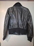 Leren jas, Kleding | Dames, Maat 38/40 (M), Vero Moda, Zwart, Ophalen of Verzenden