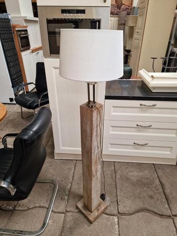 Stoere eiken stalamp meerpaal vloerlamp  beschikbaar voor biedingen