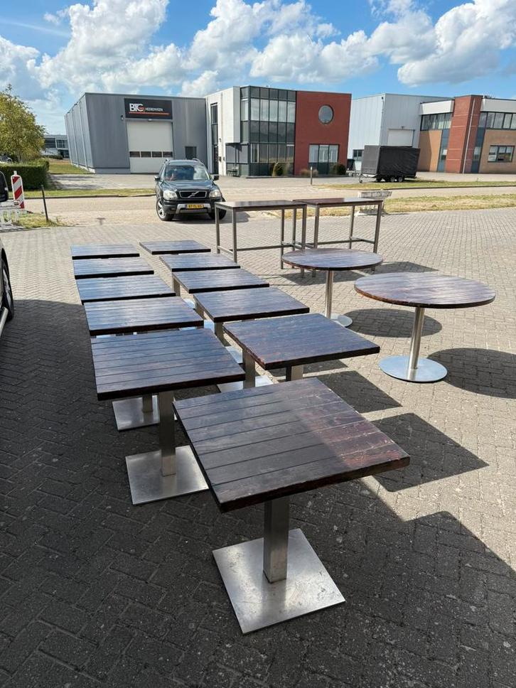 Tafels 70x70 en 110 rond eettafels cafe bar kroeg eet tafel, Huis en Inrichting, Tafels | Eettafels, Gebruikt, Vijf personen of meer
