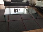 Salontafel design, glas 2 cm dik, in goede staat, Huis en Inrichting, Ophalen, Gebruikt, 50 tot 75 cm, 50 tot 100 cm