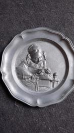 Tinnen bord handwerkster, Ophalen of Verzenden