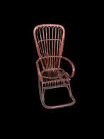 Ouiderwetste schommelstoel in goede staat!!, Minder dan 75 cm, Gebruikt, Ophalen of Verzenden, Riet of Rotan