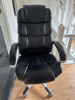 Comfortable black leather office chair, Ophalen, Gebruikt, Zwart, Leer