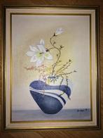 Handgeschilderde magnolia stilleven (1991) 30x40cm, Ophalen of Verzenden
