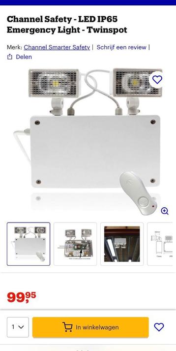 Noodverlichting Channel Safety - LED IP65 - Twinspot beschikbaar voor biedingen