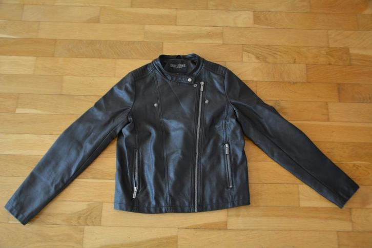 Zwarte bikersjas - stoere zwart jasje maat 164 CARS JEANS, Kinderen en Baby's, Kinderkleding | Maat 164, Gebruikt, Meisje, Jas