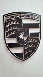 Porsche logo geborsteld zwart aluminium, Ophalen of Verzenden, Nieuw, Auto's