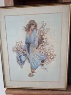 Geborduurd Schilderij - Dame met Hoed, Ophalen