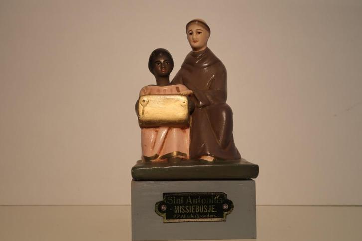 Missiebusje Sint Antonius, P.P. Minderbroeders, Verzamelen, Spaarpotten, Gebruikt, Overige thema's, Overige materialen, Ophalen of Verzenden