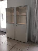Witte vitrinekast van het merk Hülsta, Ophalen, Strak, 100 tot 150 cm, 50 tot 100 cm