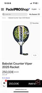 Babolat Counter Viper 2025 Padelracket - zo goed als nieuw, Sport en Fitness, Padel, Ophalen of Verzenden, Nieuw, Padelracket