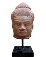 Oud terracotta Boeddha-hoofd (fragment) in Khmer/Lanna, Ophalen of Verzenden, Gebruikt