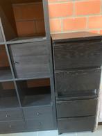Zwarte IKEA kasten set, Huis en Inrichting, Kasten | Kledingkasten, Ophalen, Kunststof, Gebruikt, 100 tot 150 cm