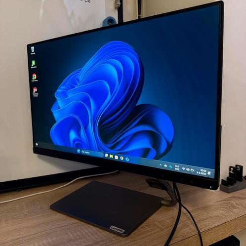 Lenovo Q24i-10 24 inch monitor, Computers en Software, Monitoren, Zo goed als nieuw, 61 t/m 100 Hz, HDMI, VGA, Ingebouwde speakers