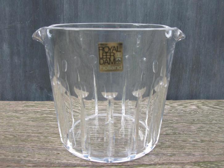 ROYAL LEERDAM KARAF/VAAS GESLEPEN ZELDZAAM, Antiek en Kunst, Antiek | Glas en Kristal, Ophalen of Verzenden