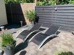 Ligbed stoelen 2 stuks, Tuin en Terras, Ligbedden, Ophalen, Zo goed als nieuw, Aluminium
