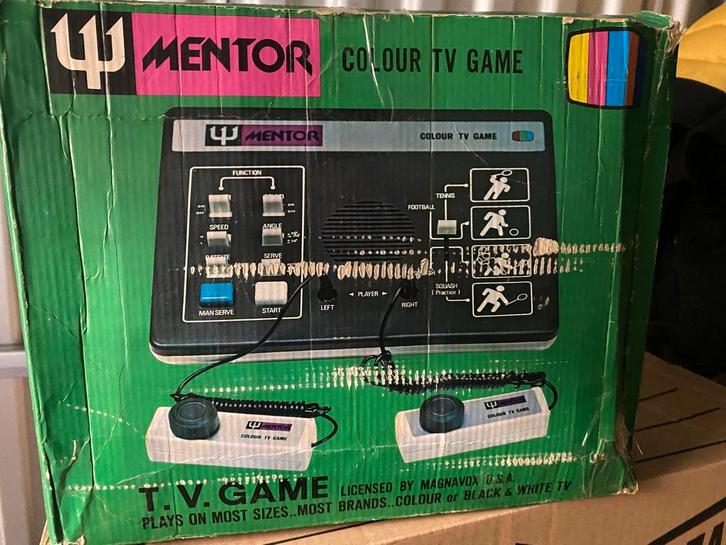 Mentor Colour TV Game - Vintage Console, Spelcomputers en Games, Games | Overige, Gebruikt, Sport, 2 spelers, Ophalen of Verzenden