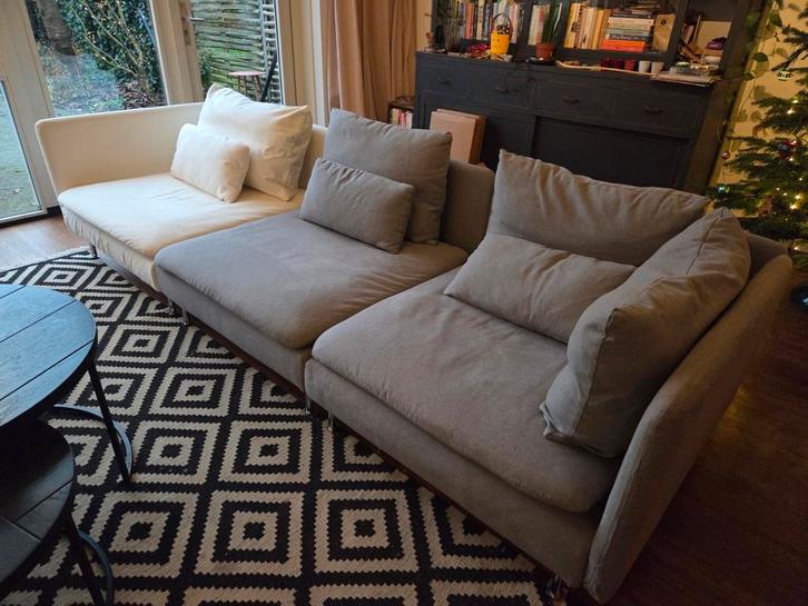 Söderhamn bankhoezen: 1 wit, 2 grijs (let op, alleen hoezen), Huis en Inrichting, Banken | Sofa's en Chaises Longues, Gebruikt