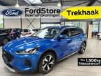 Ford FOCUS Wagon EcoBoost 155PK Hybrid Active | Trekhaak | A, Stof, Gebruikt, Blauw, Origineel Nederlands