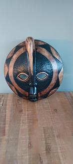GROOT AFRIKAANS RITUEEL HOUTEN MASKER  39 CM DOORSNEDE, Ophalen of Verzenden
