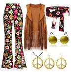 Carnaval - Hippie Outfit, Kleding | Dames, Carnavalskleding en Feestkleding, Carnaval, Maat 46/48 (XL) of groter, Nieuw, Ophalen of Verzenden