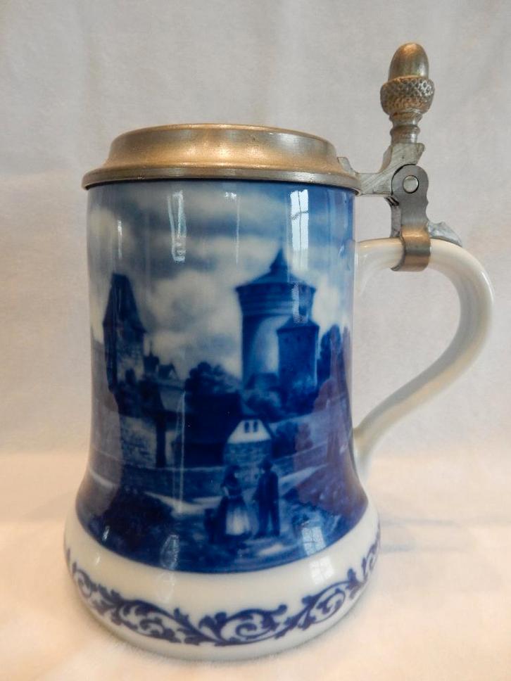  Pul porselein Berlin Design echt kobalt gelimiteerd., Antiek en Kunst, Antiek | Keramiek en Aardewerk, Ophalen of Verzenden