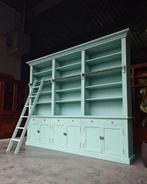 Geweldige grote bibliotheekkast | Blauwe boekenkast #2410, Niet ingevuld, 200 cm of meer, Niet ingevuld, Ophalen of Verzenden