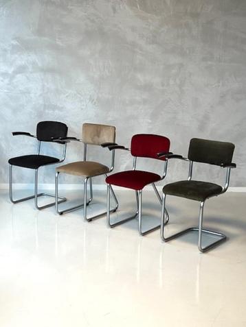 Vintage sledestoelen retro design eetkamerstoelen prijs p/st beschikbaar voor biedingen