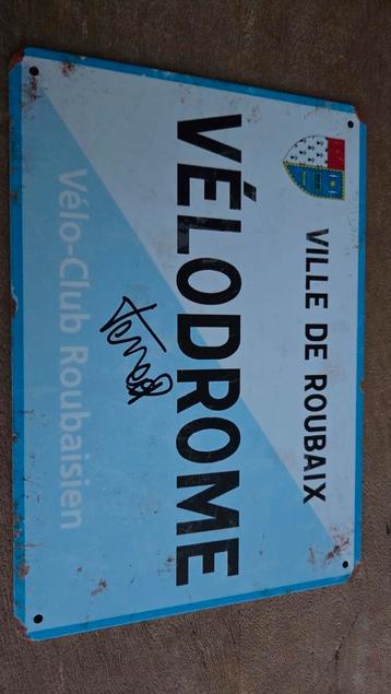 Velodrome bord Roubaix originele handtekening Ferrand Prevot beschikbaar voor biedingen