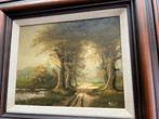 Mooi schilderij bospad, Antiek en Kunst, Kunst | Schilderijen | Klassiek, Ophalen of Verzenden