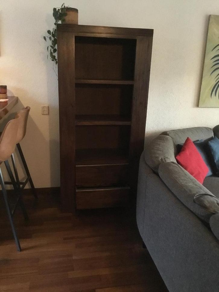 Houten kast - open kast-woonkamerkast-z.g.n., Huis en Inrichting, Kasten | Vitrinekasten, Zo goed als nieuw, 150 tot 200 cm, 50 tot 100 cm