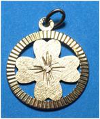 Grote gouden hanger klaver vier van UnoAErre, Verzenden, Goud, Goud, Bloem of Plant