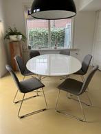 Kartell Eettafel met Arco stoelen, Huis en Inrichting, Tafels | Eettafels, Ophalen, Overige materialen, Gebruikt, 100 tot 150 cm