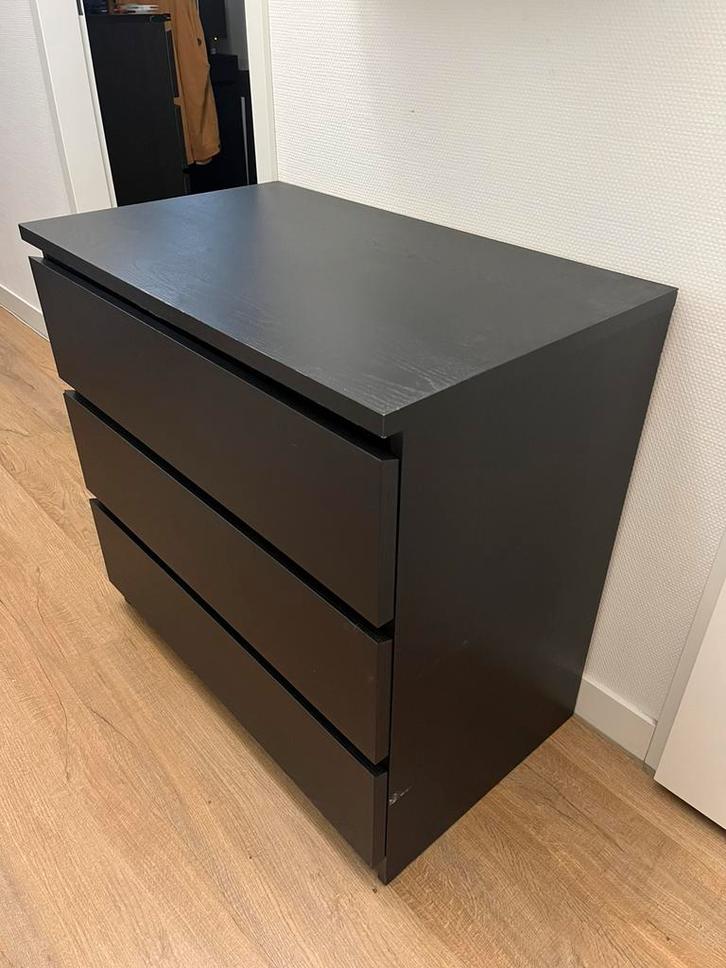 Ikea malm kast - 3 lades, Huis en Inrichting, Kasten | Ladekasten, Gebruikt, Minder dan 100 cm, 50 tot 100 cm, 25 tot 50 cm, 3 of 4 laden